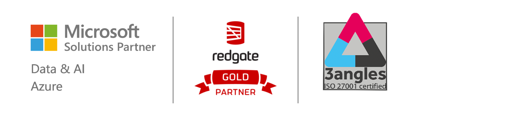 Microsoft Solutions Partner and Redgate Gold Partner